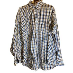 Men's XXL Bills Khakis Classic Fit Checked Button Down Long Sleeved Shirt